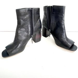 Black Open Toe Ankle Bootie size 9